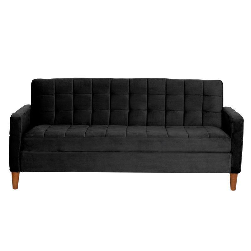 FUTON GENOVA  TELA VELVET NEGRO-2