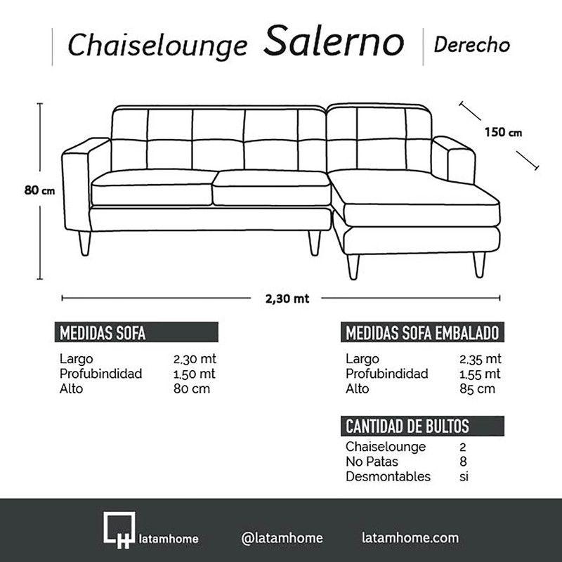 Sofa Chaiselong Der Salerno Tela  Velvet  Chocolate-3