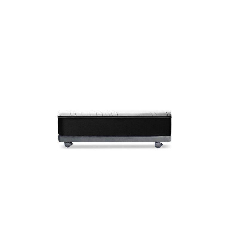 Base Cama Nido 1 Pza 190 Cm + Colchon Zen Pro Tela Gris-3