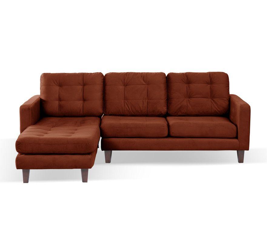 Sofa Chaiselong Izq Napoles Tela  Velvet  Chocolate-0