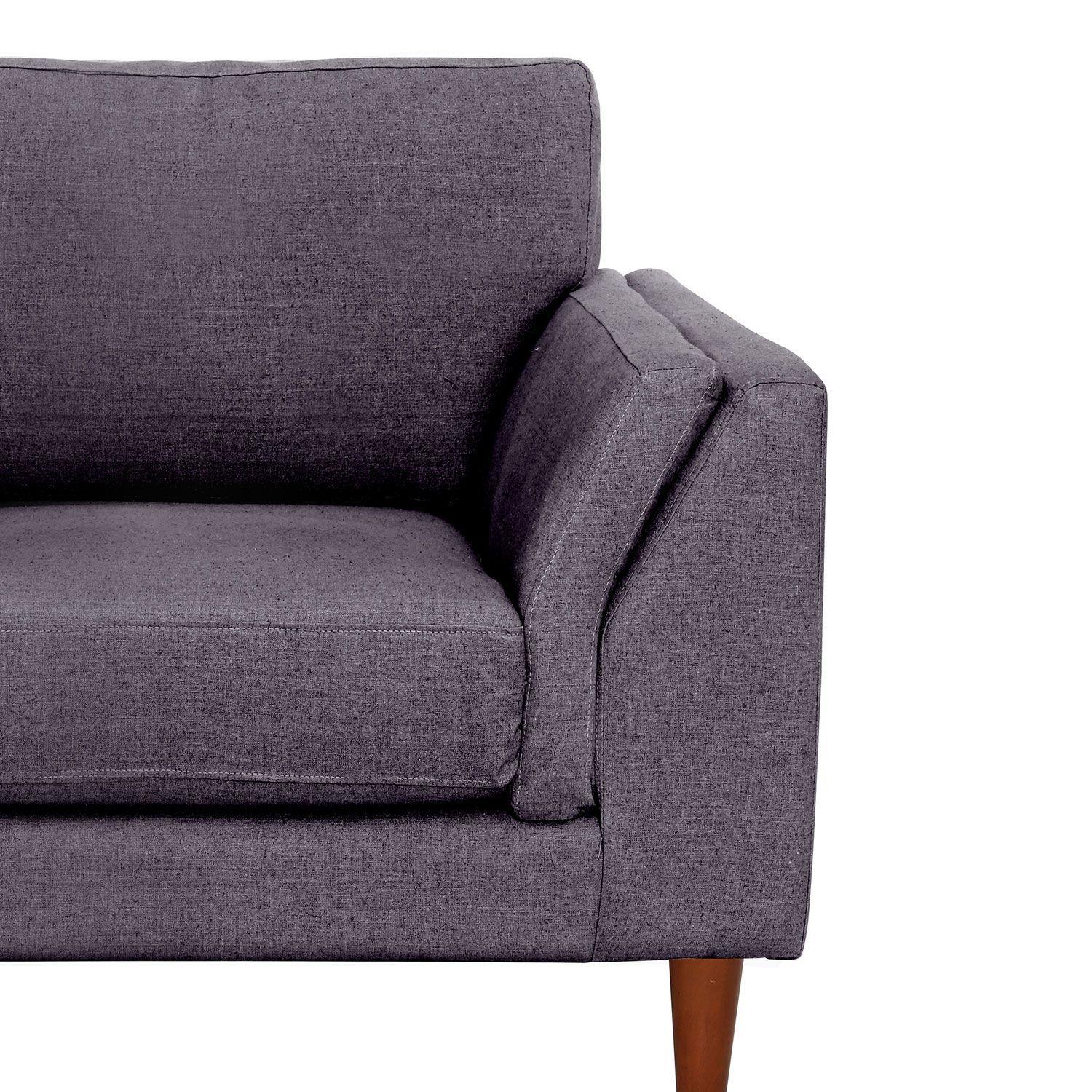 Sofa Milan 1C Con Resortes Pocket Lino Gris Oscuro-2