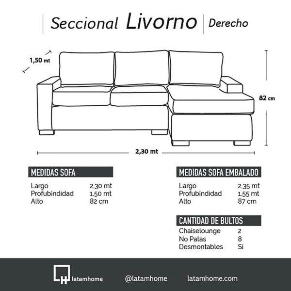 SECCIONAL DER LIVORNO TELA VELVET PALO ROSA-3