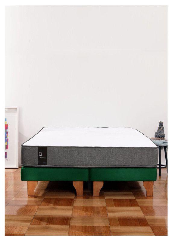 Cama Europea Zen Best Tela Velvet Verde 2 Plazas-0