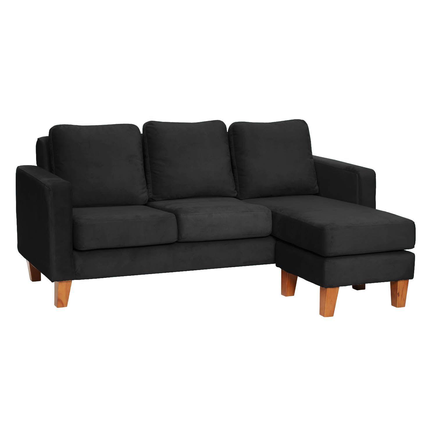 SECCIONAL VENECIA INTERCAMBIABLE TELA VELVET NEGRO-2