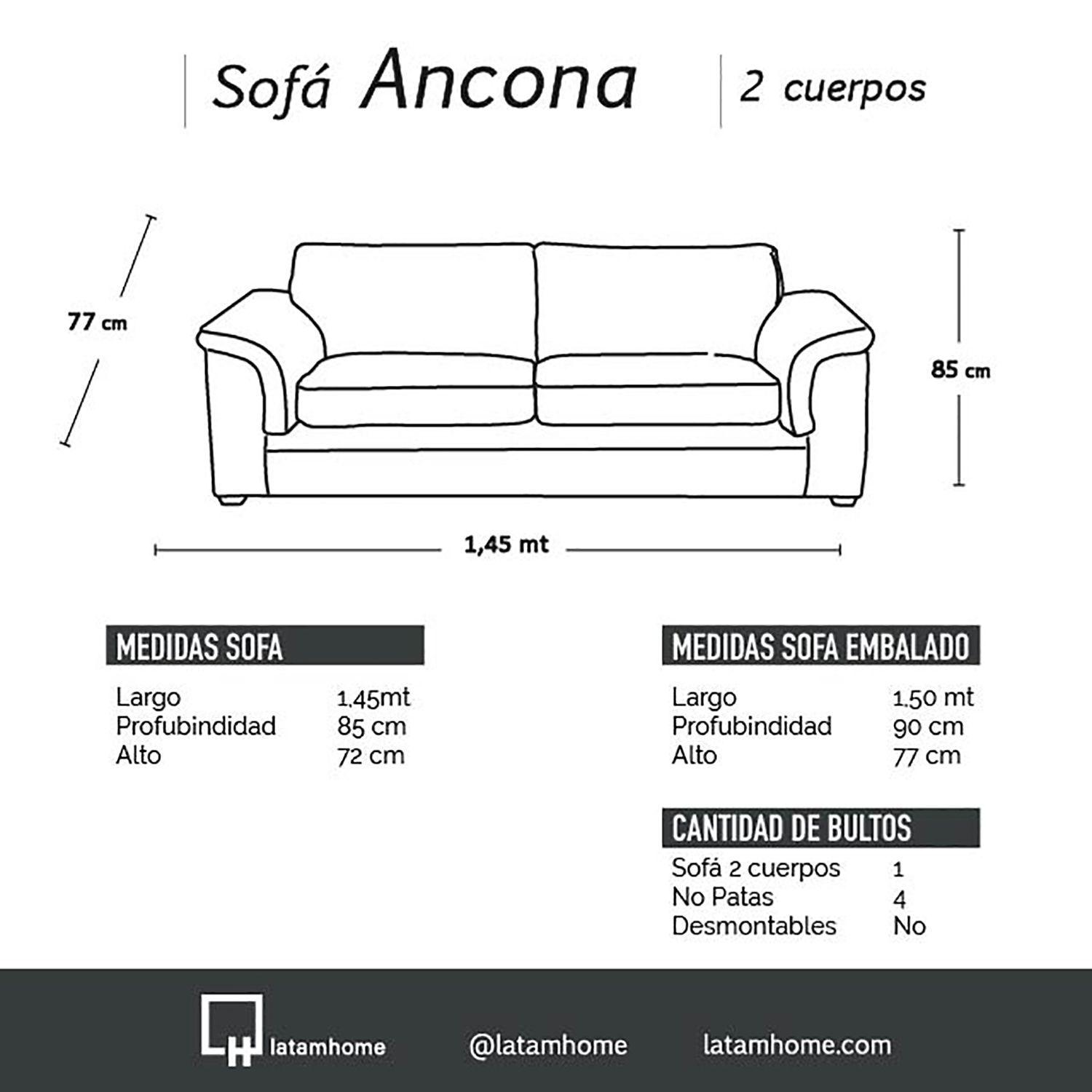 SOFA ANCONA 2C PU GRANO NEGRO-3