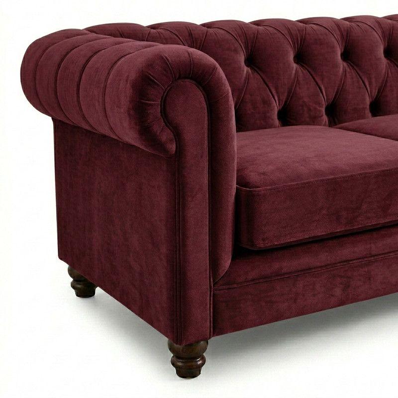 SOFA FLORENCIA 2C TELA VELVET BURDEO-4