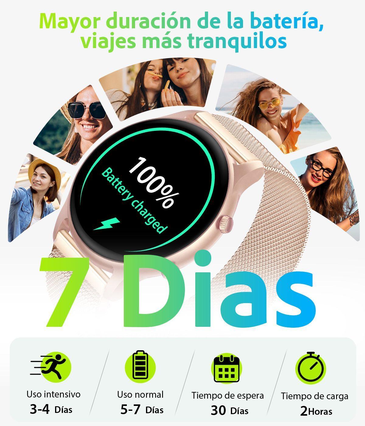 Smartwatch Mujer Sunset Ultra Reloj Inteligente compatible Android-iOS-2