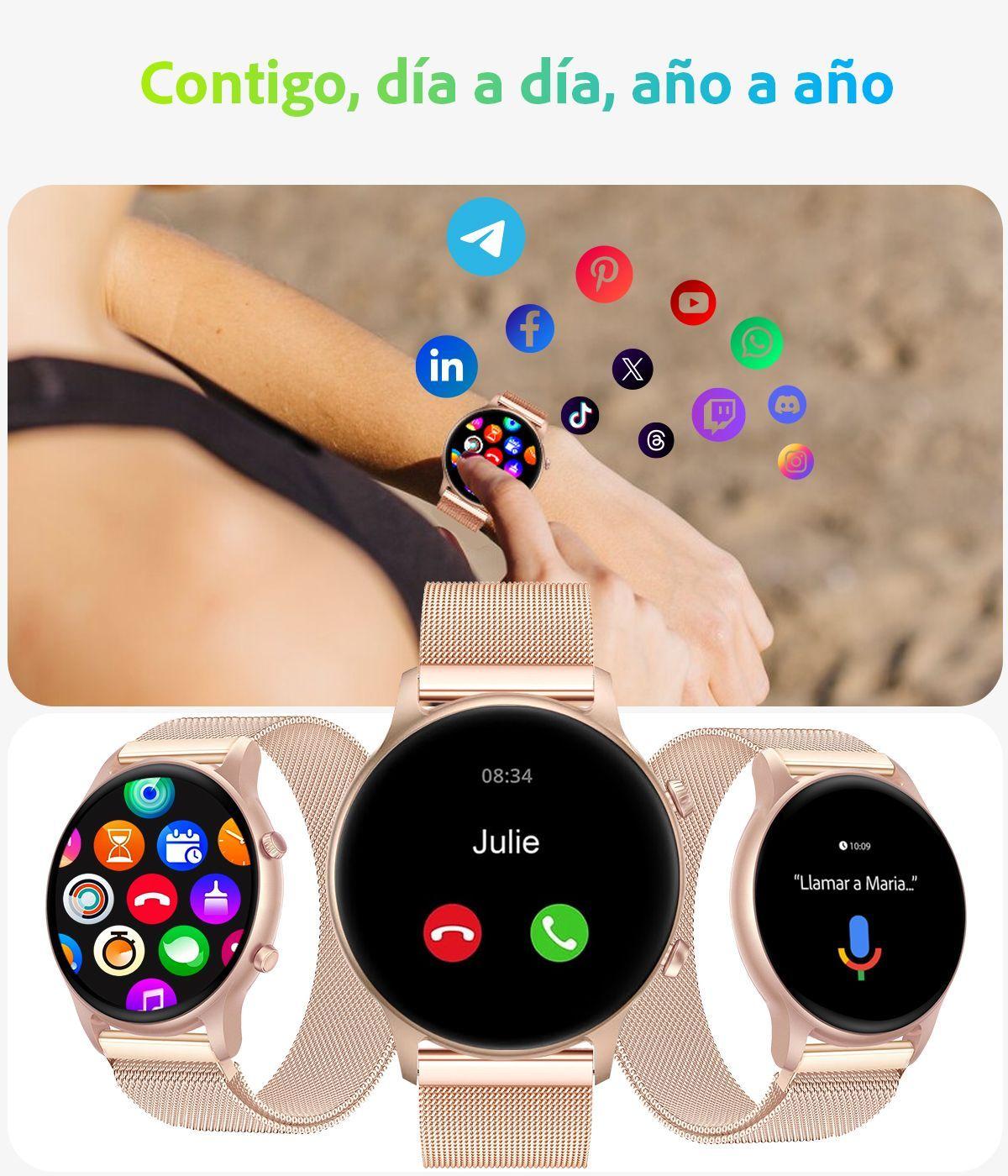 Smartwatch Mujer Sunset Ultra Reloj Inteligente compatible Android-iOS-3