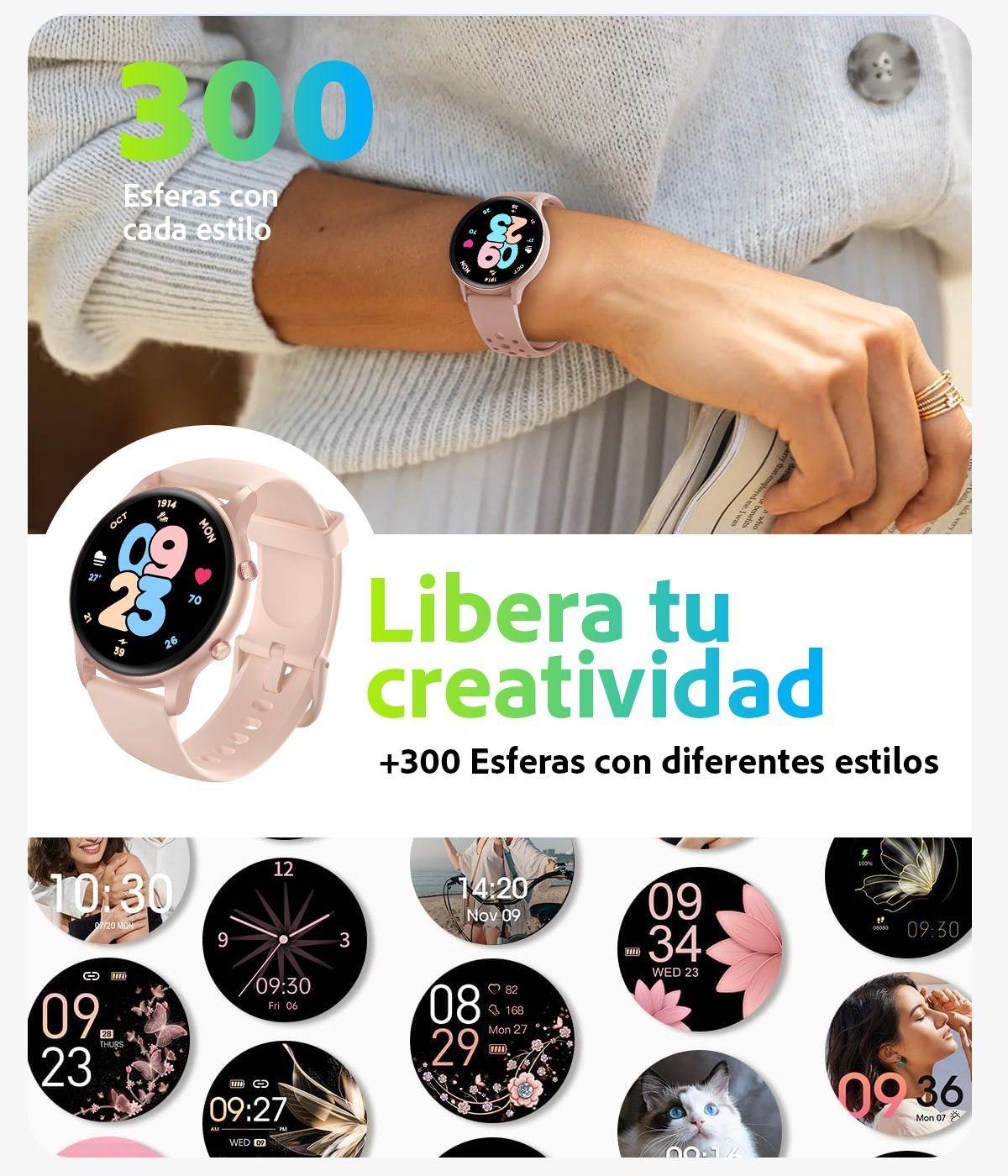 Smartwatch Mujer Sunset Plus Reloj Inteligente compatible Android-iOS-5