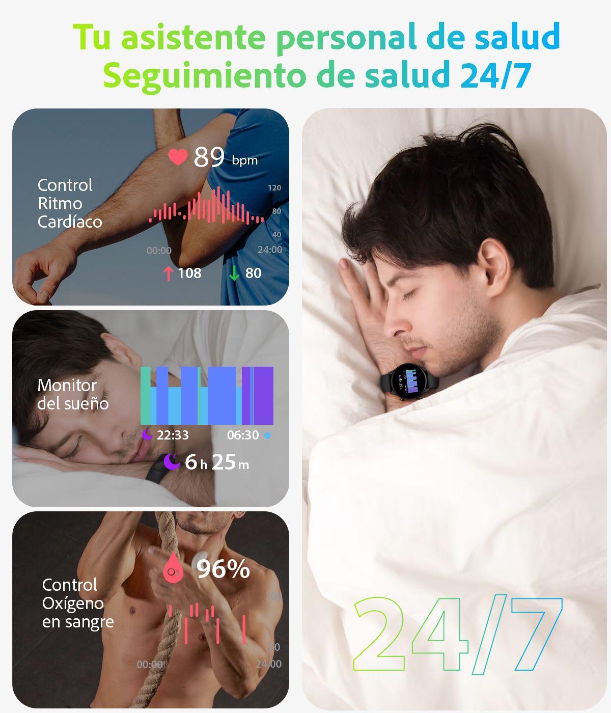 Smartwatch Hombre Sunset Black Reloj Inteligente compatible Android-iOS-3