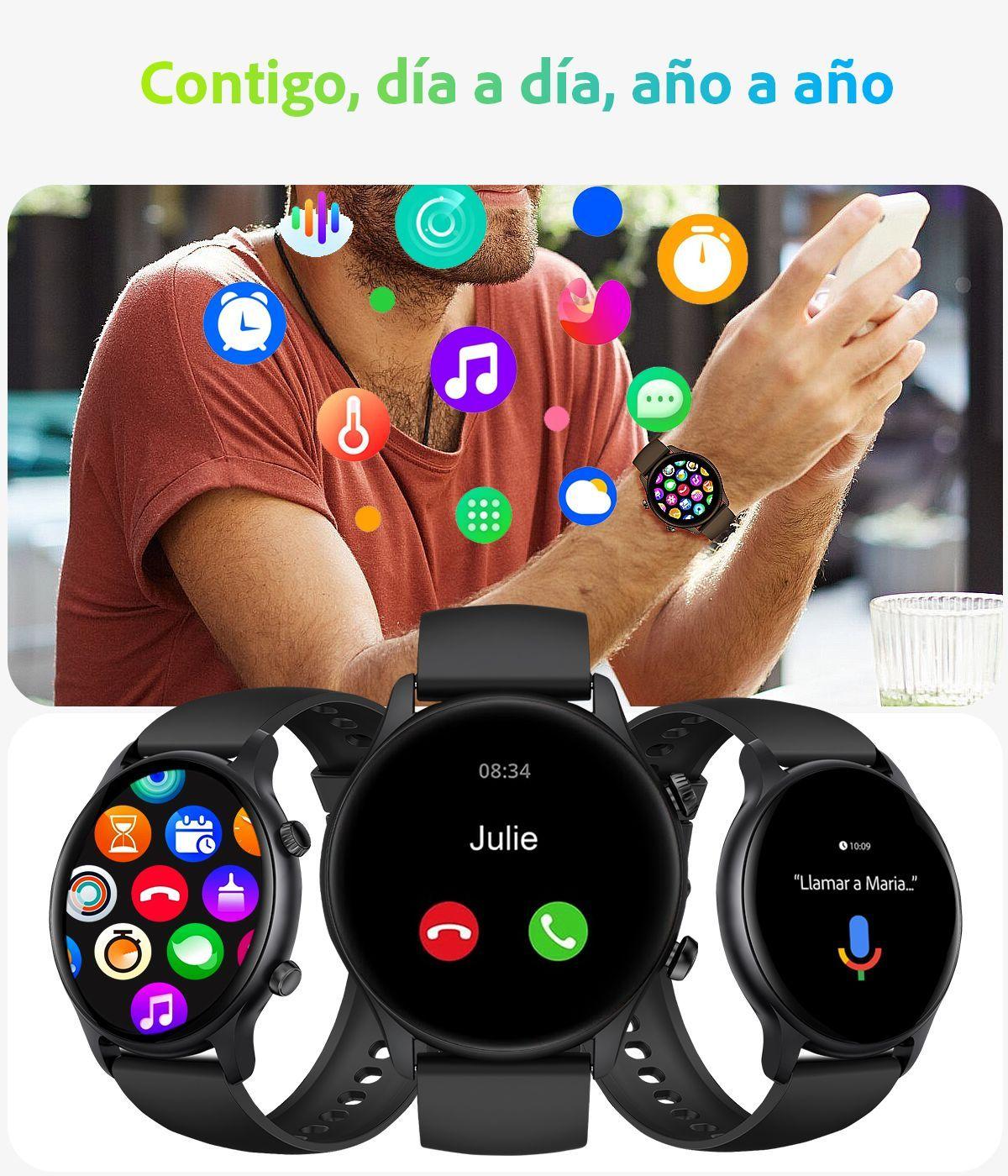 Smartwatch Hombre Sunset Black Reloj Inteligente compatible Android-iOS-4