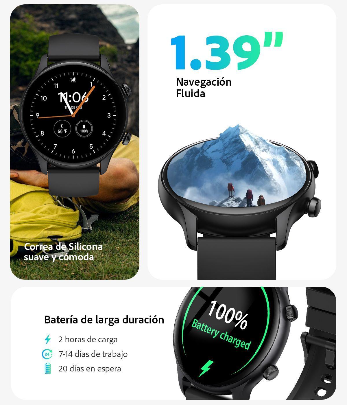 Smartwatch Hombre Sunset Black Reloj Inteligente compatible Android-iOS-5