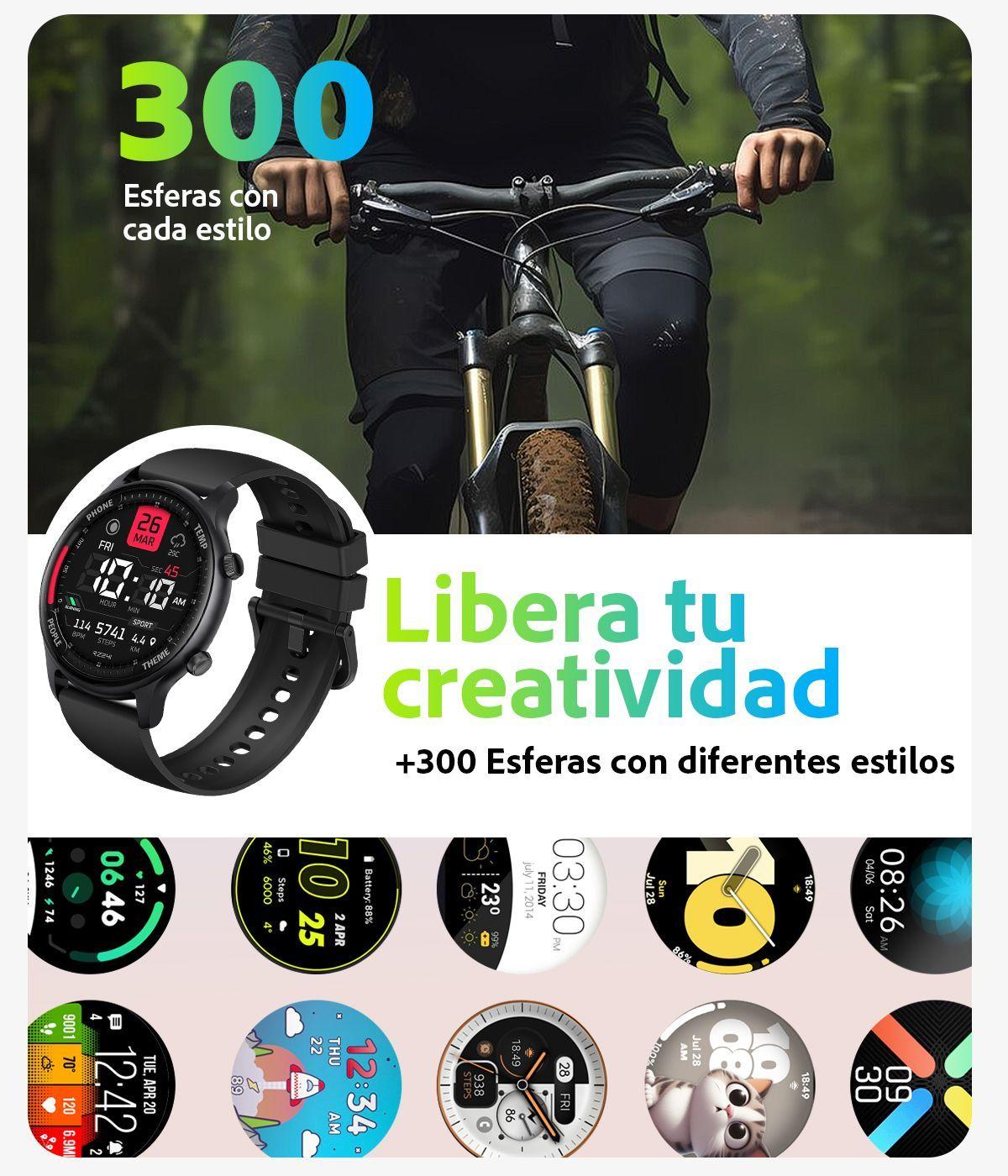Smartwatch Hombre Sunset Black Reloj Inteligente compatible Android-iOS-6