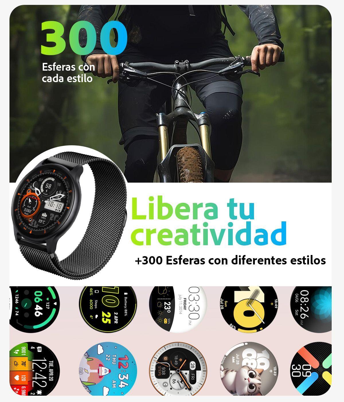 Smartwatch Hombre Sunset Black Pro Reloj Inteligente compatible Android-iOS-6