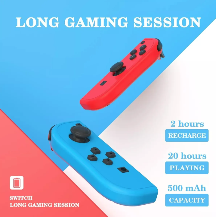 Controles Joy Compatible Con N Switch Oled Normal Azul-5