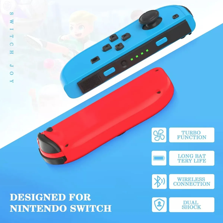 Controles Joy Compatible Con N Switch Oled Normal Azul-6