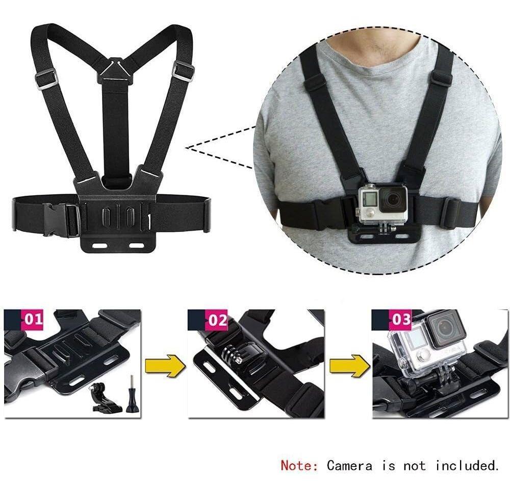 Arnes De Pecho Pechera Para Gopro 12 11 10 9 8 7 Resistente-5