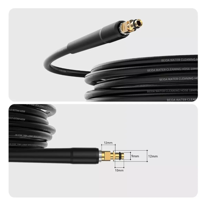 Manguera Repuesto Hidro Para Karcher K2 K3 K4 K5 K6 K7 5mt Negro-4