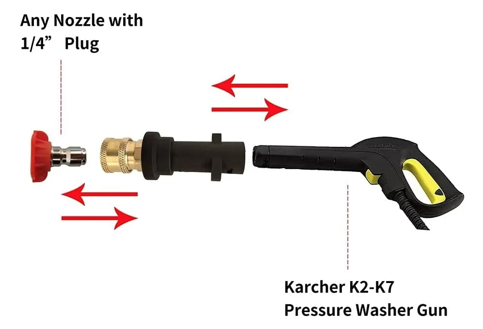 Acople Rapido pido Con Boquillas Hidrolavadora Para Karcher K2 K7-4