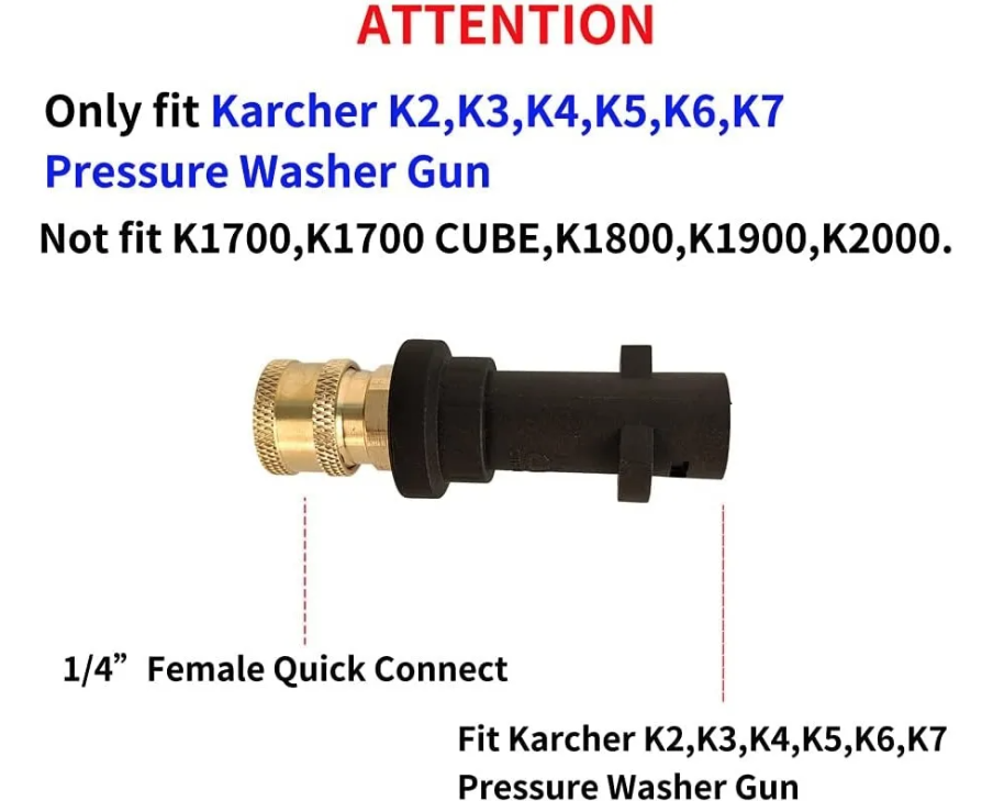 Acople Rapido pido Con Boquillas Hidrolavadora Para Karcher K2 K7-6
