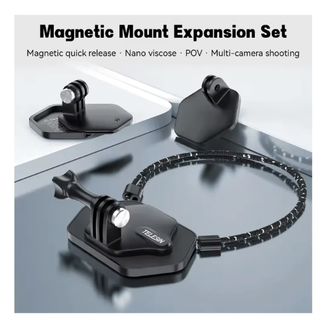 Soporte Pecho Magn tico Telesin Para Gopro Insta360 Dji-3