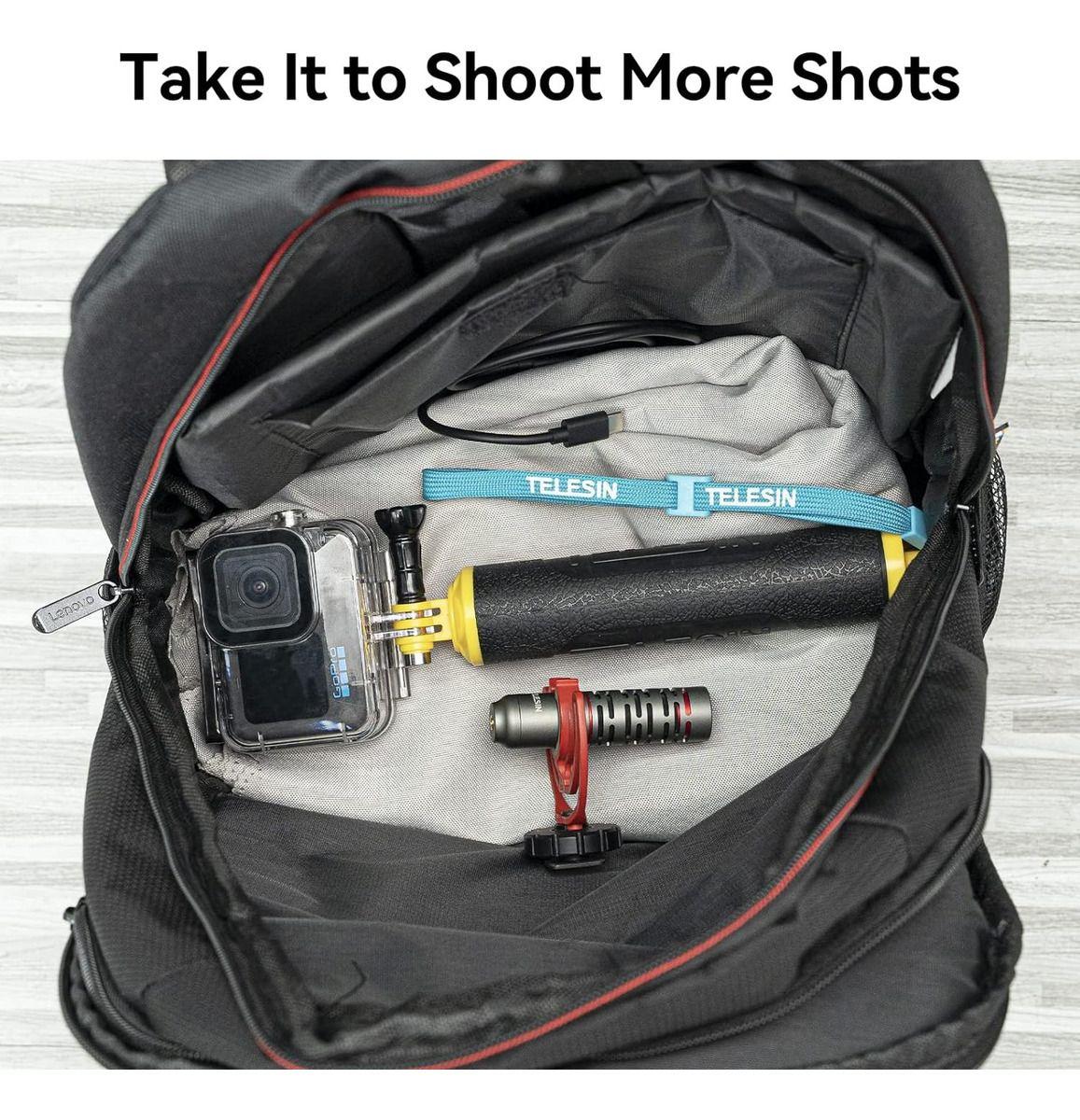 Bastón Soporte Flotador Para Gopro 12 11 10 9 Max Telesin-4