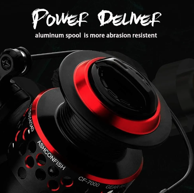 Reel Frontal Carrete Ashconfish Cf 4000 Derecho izquierdo Negro Derecho izquierdo-2