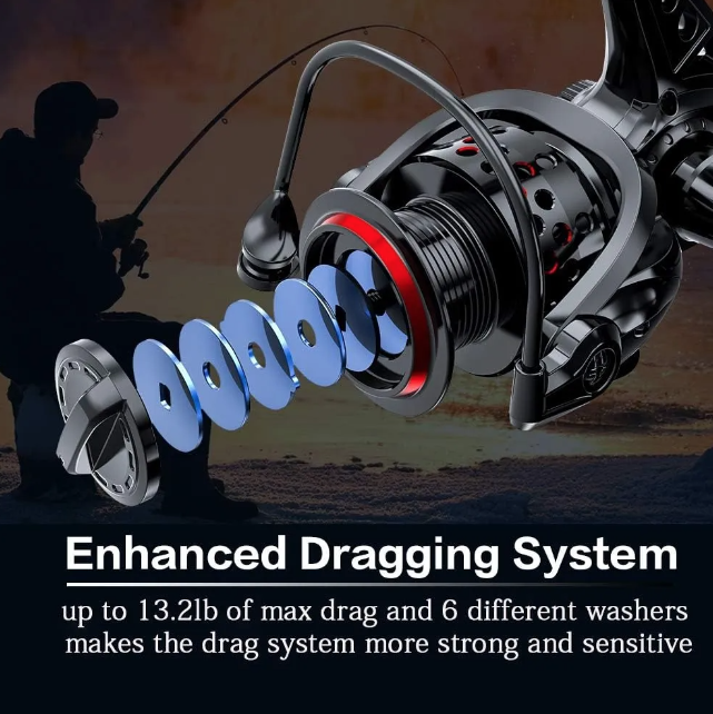 Reel Frontal Carrete Ashconfish Cf 4000 Derecho izquierdo Negro Derecho izquierdo-3