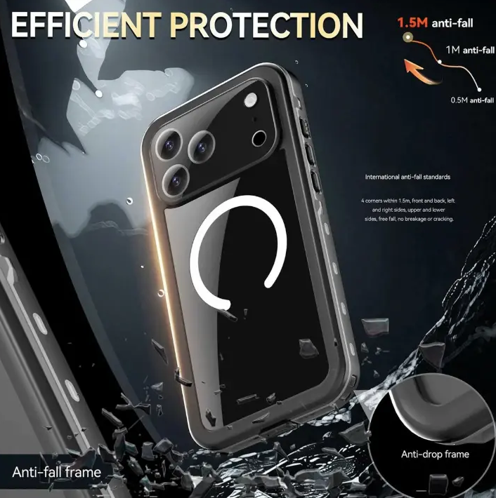 Carcasa Blindada Sumergible Waterprof Para Iphone 17 Pro Max-5
