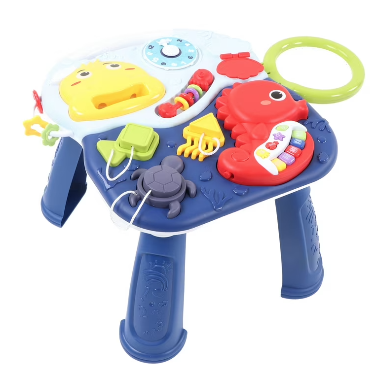 Mesa Actividades Bebe Didactica Musical Juguete Juego 2 en 1 Azul-2