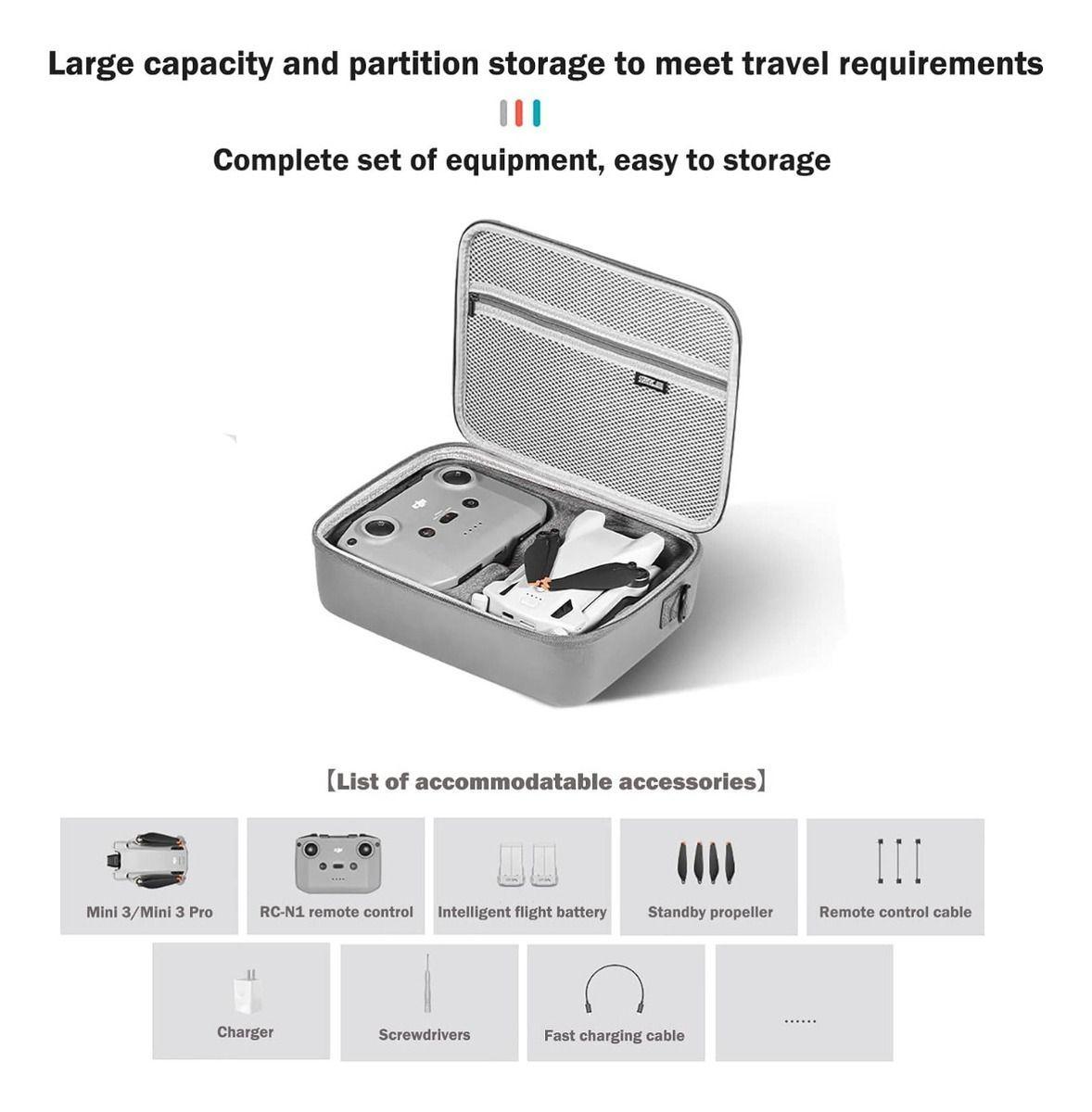 Bolso Maleta Drone Impermeble Antigolpes Para Dji Mini 3 Pro-2