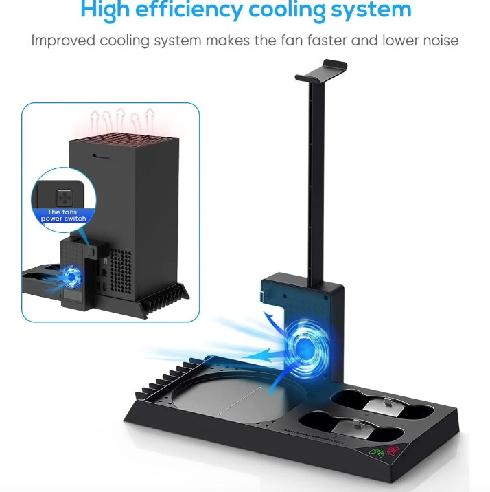 Base 5en1 Con Estaci n Carga Para Xbox Series X 2 Baterias-8