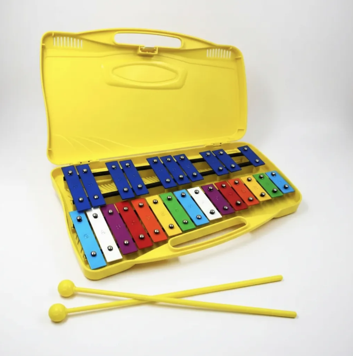 Metal fono 25 Notas Crom tico Did ctico Infantil Amarillo Amarillo-8