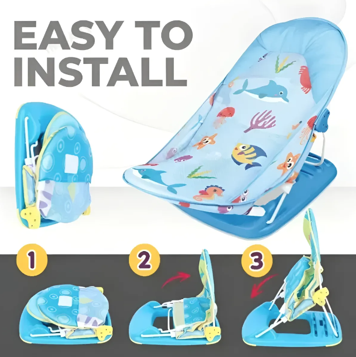 Silla Asiento De Ba o Bebe Plegable Reclinable Con Almohada-2