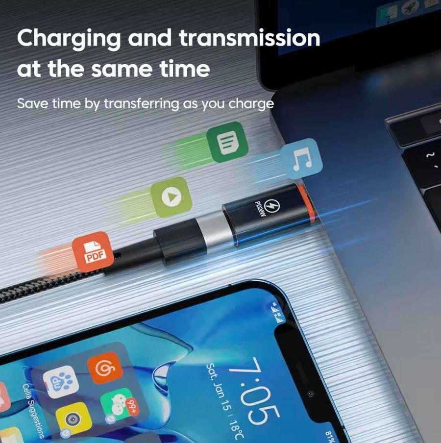 Adaptador Otg Para Cable Tipo-c A Light Datos / Carga-3