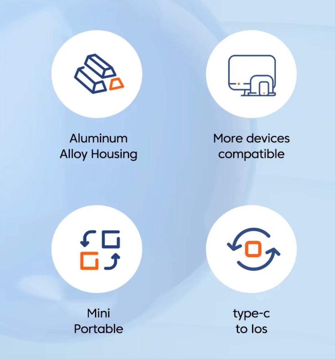 Adaptador Otg Para Cable Tipo-c A Light Datos / Carga-5