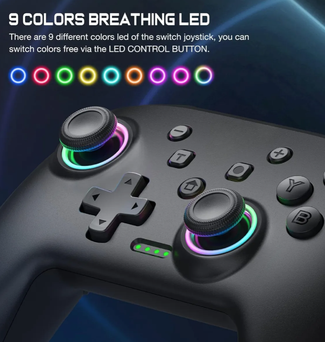 Joystick Mando Inal mbrico Para Nintendo Switch Lite Oled Pc Negro-3