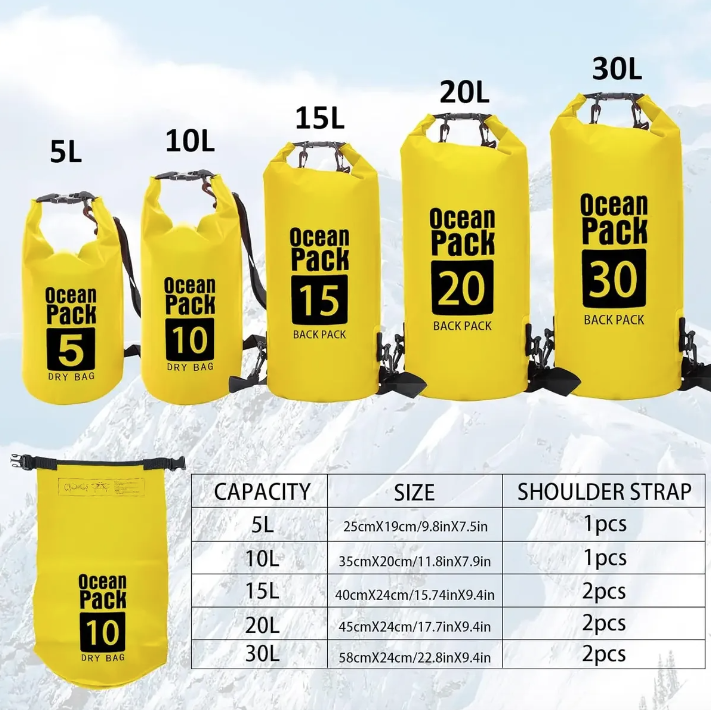Bolsa Seca Flotante Impermeable Para Kayak Snowboard Pesca-2