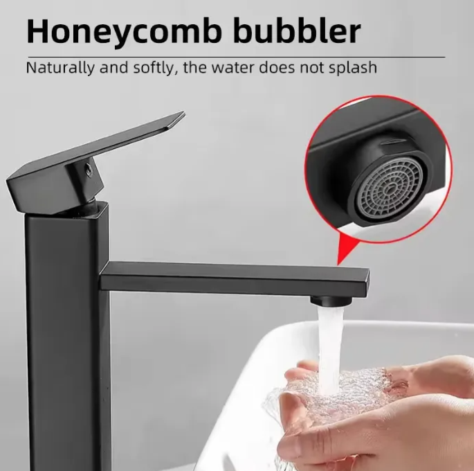 Llave Monomando Lavabo Fregadero Baño, Agua Fría Caliente-7