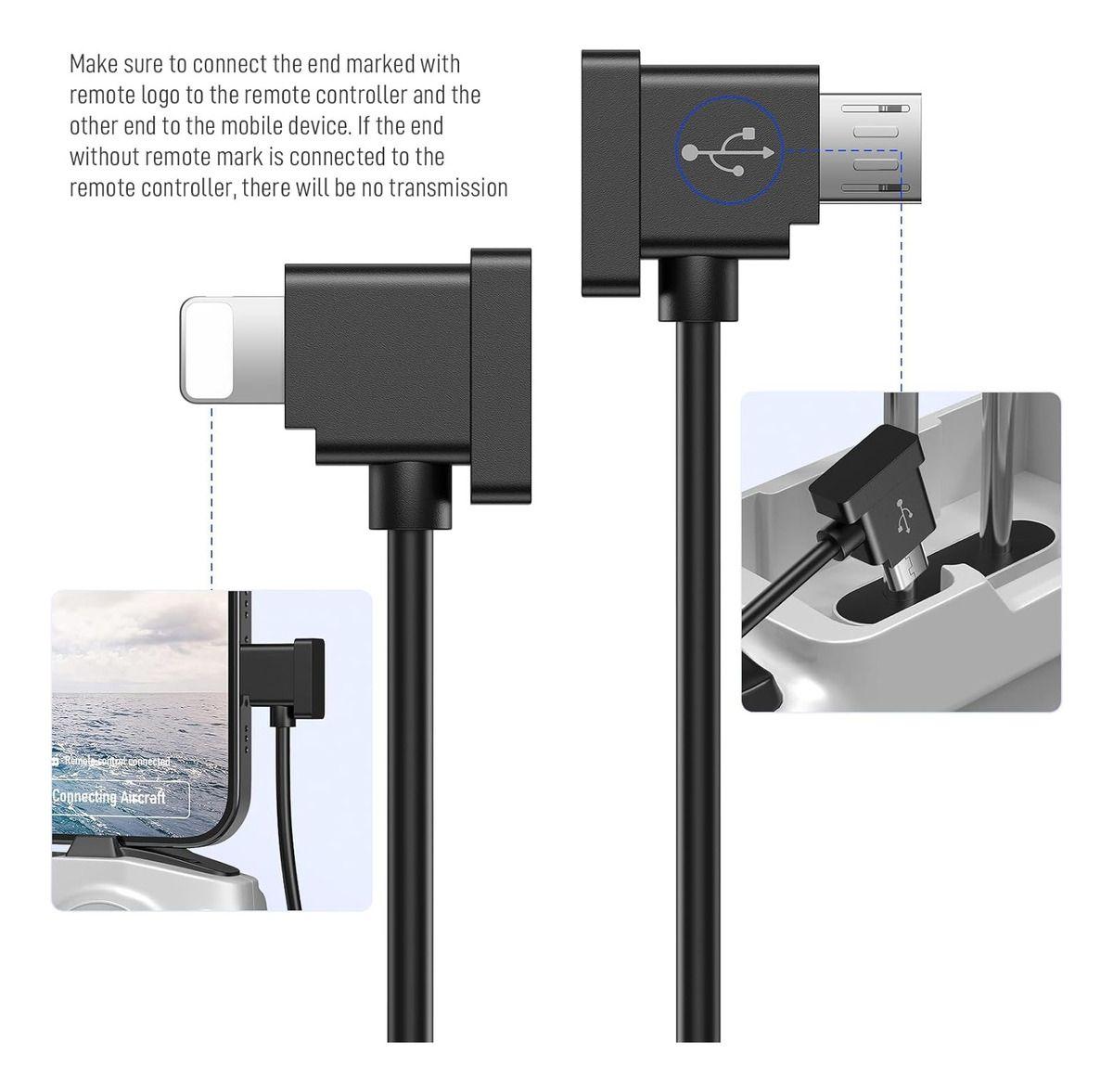 Cable Micro Usb A Lightning Para Dji Mavic Mini, Se, Air-2