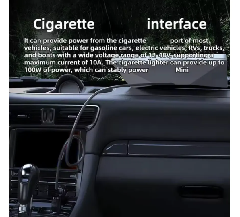 Cable Cargador 3 En 1 Dc A Tipo c Para Starlink Mini Ip65 Gris Oscuro-2