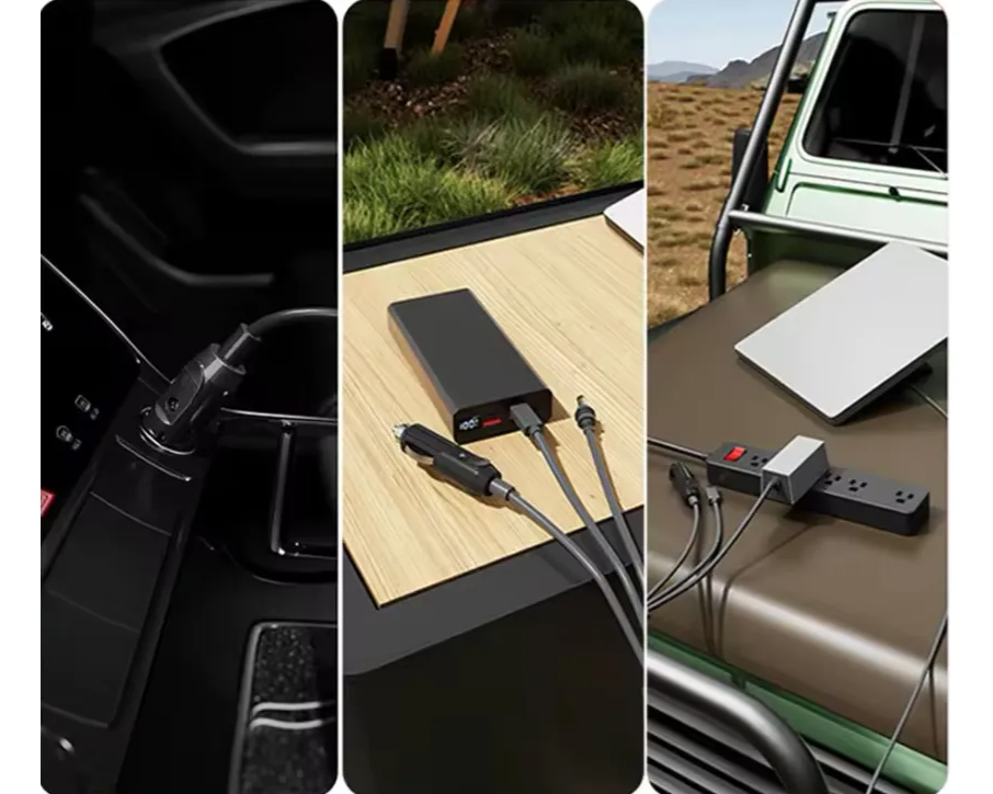 Cable Cargador 3 En 1 Dc A Tipo c Para Starlink Mini Ip65 Gris Oscuro-5