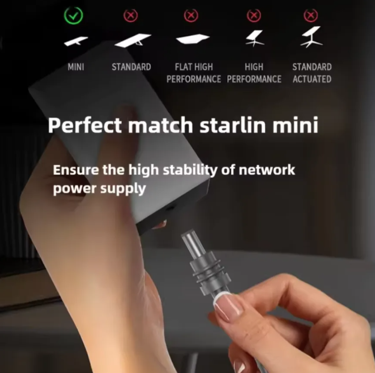 Cable Cargador 3 En 1 Dc A Tipo c Para Starlink Mini Ip65 Gris Oscuro-7