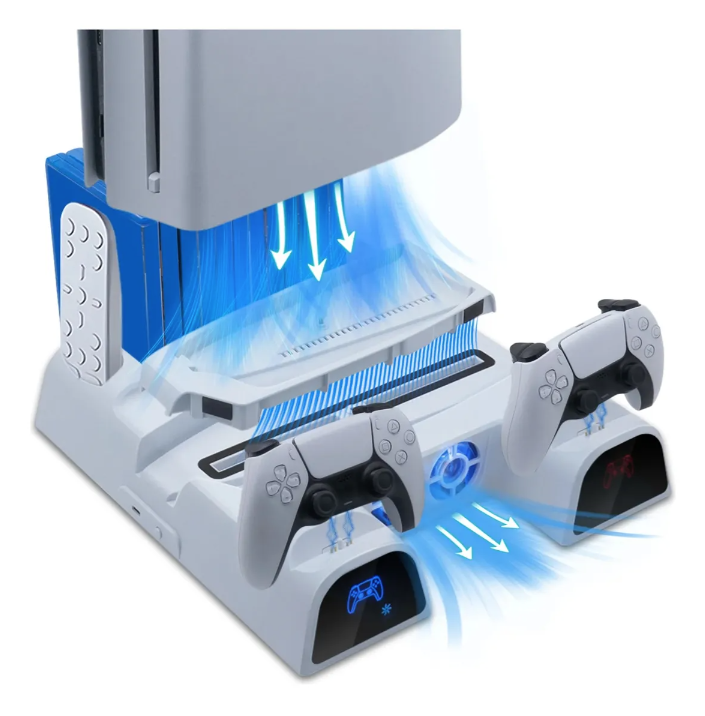 Base Estaci n De Carga Refrigeraci n Para Ps5 Slim Ps5 Blanco-7
