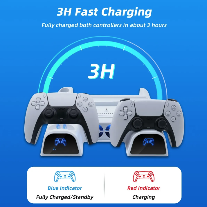 Base Estaci n De Carga Refrigeraci n Para Ps5 Slim Ps5 Blanco-8