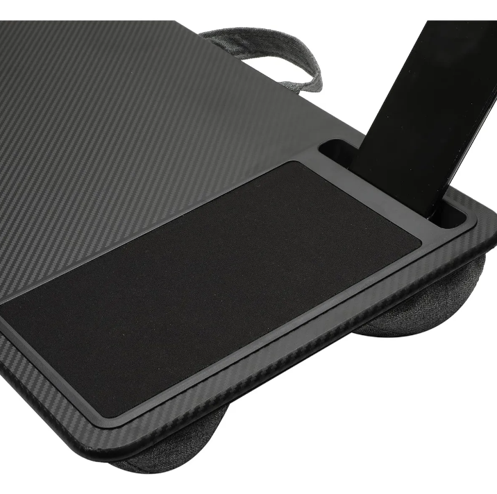 Soporte Mesa Cama Notebook Tablet Fibra De Carbono Mousepad Negro-4