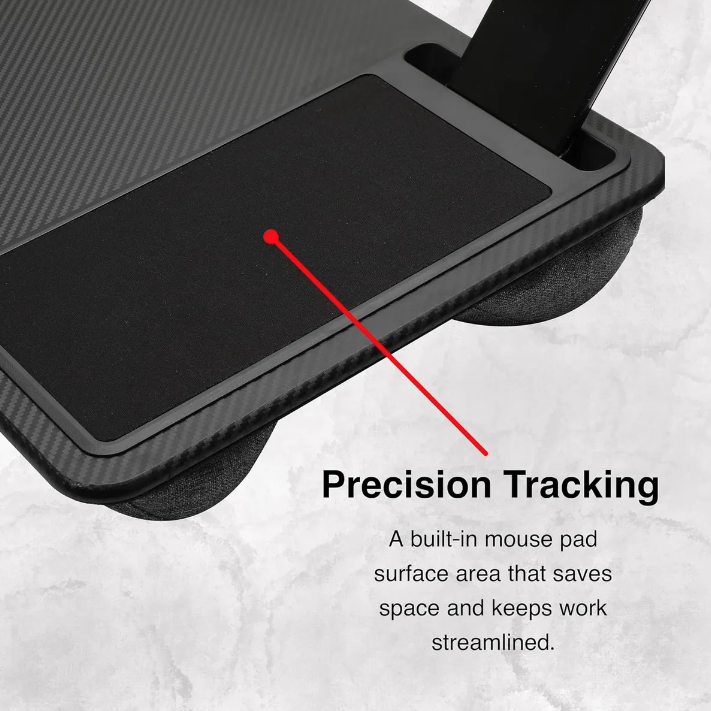 Soporte Mesa Cama Notebook Tablet Fibra De Carbono Mousepad Negro-5