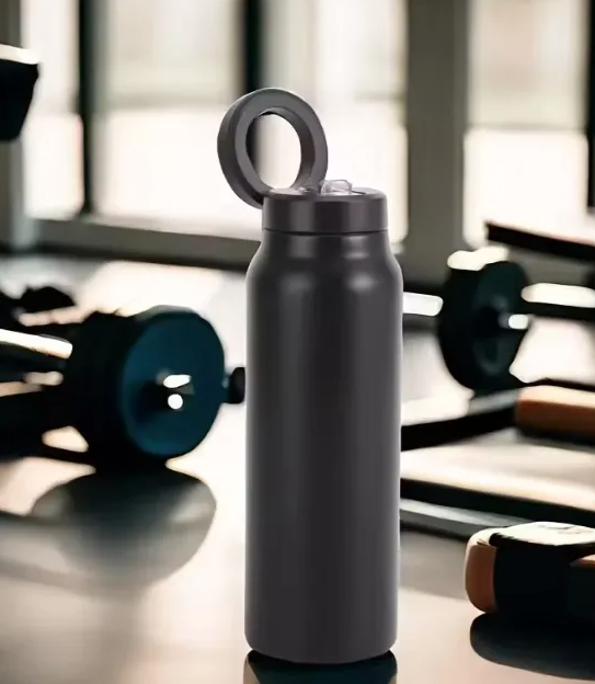 Botella Deportiva 710ml Acero Inoxidable Soporte Magn tico Negro-2