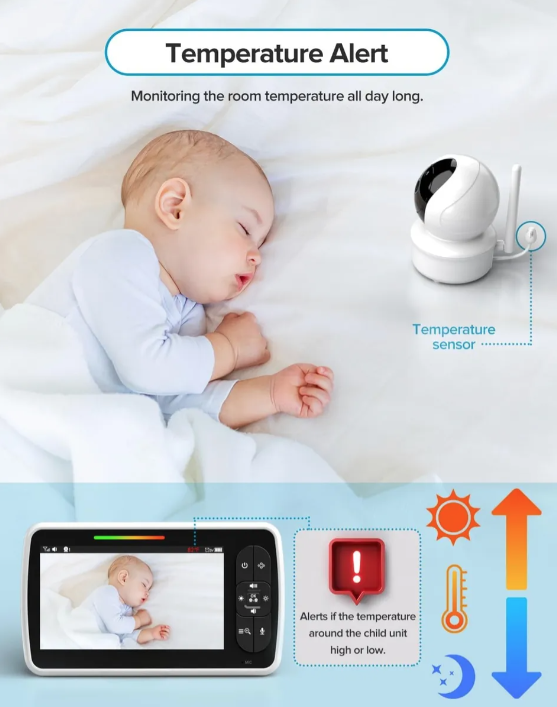 Monitor De Beb s Sm650 Con Camara Pantalla Lcd Zoom Audio-5