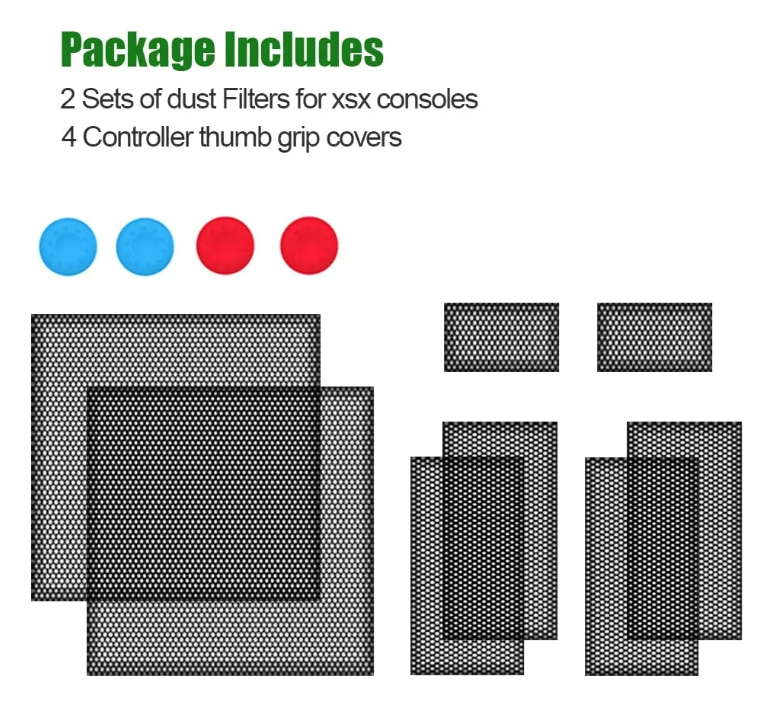 Kit 2 Filtros Anti Polvo Para Consola Xbox Series X Agarre-3